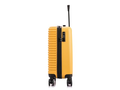 InUSA Ally 19.29" Hardside Suitcase, 4-Wheeled Spinner, TSA Checkpoint Friendly, Mustard (IUALL00S-MUS)