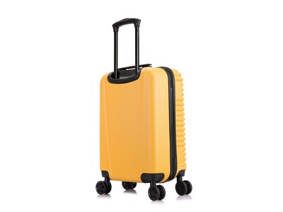 InUSA Ally Plastic 4-Wheel Spinner Luggage, Mustard (IUALL00S-MUS)