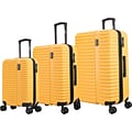 InUSA Ally 3-Piece Plastic Luggage Set, Mustard (IUALLSML-MUS)