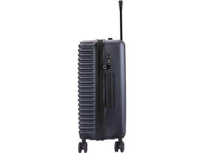 InUSA Ally 23.3" Hardside Suitcase, 4-Wheeled Spinner, TSA Checkpoint Friendly, Navy Blue (IUALL00M-BLU)
