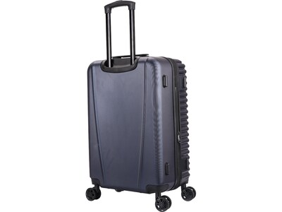 InUSA Ally 23.3" Hardside Suitcase, 4-Wheeled Spinner, TSA Checkpoint Friendly, Navy Blue (IUALL00M-BLU)