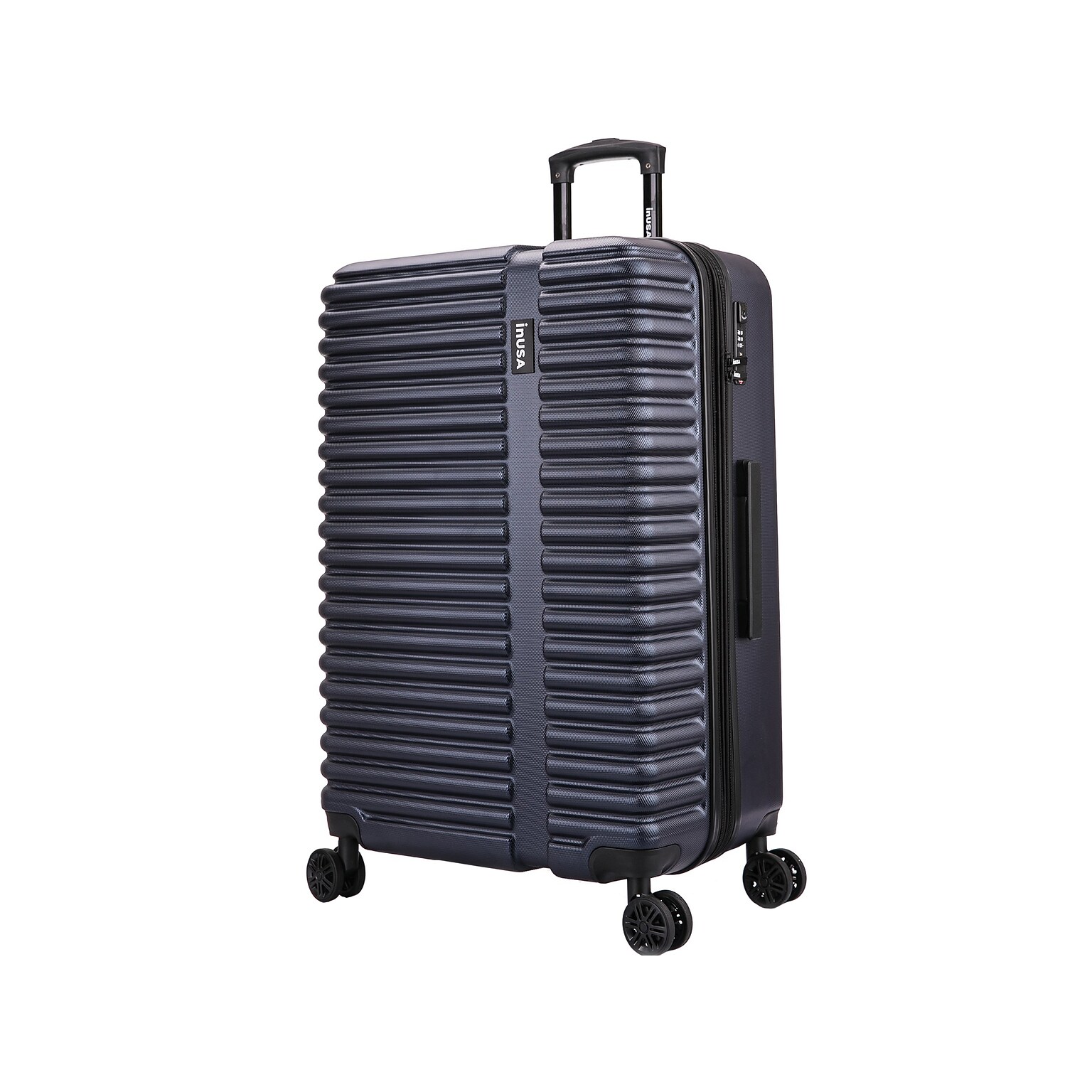 InUSA Ally 28 Hardside Suitcase, 4-Wheeled Spinner, TSA Checkpoint Friendly, Blue (IUALL00L-BLU)