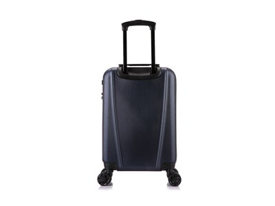 InUSA Ally 19.29" Hardside Suitcase, 4-Wheeled Spinner, TSA Checkpoint Friendly, Navy Blue (IUALL00S-BLU)