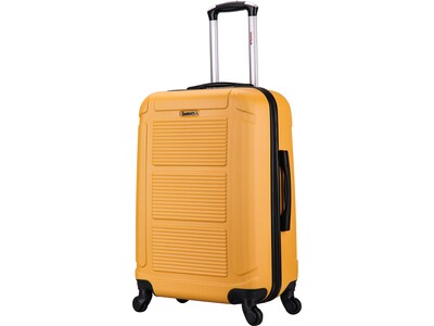 InUSA Pilot 24 Hardside Suitcase, 4-Wheeled Spinner, Mustard (IUPIL00M-MUS)