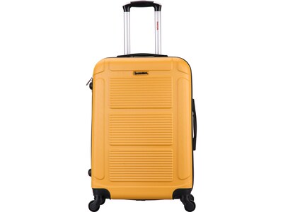 InUSA Pilot 24 Hardside Suitcase, 4-Wheeled Spinner, Mustard (IUPIL00M-MUS)