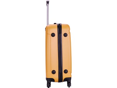 InUSA Pilot 24" Hardside Suitcase, 4-Wheeled Spinner, TSA Checkpoint Friendly, Mustard (IUPIL00M-MUS)
