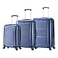 InUSA Pilot 3-Piece Plastic Luggage Set, Blue (IUPILSML-BLU)