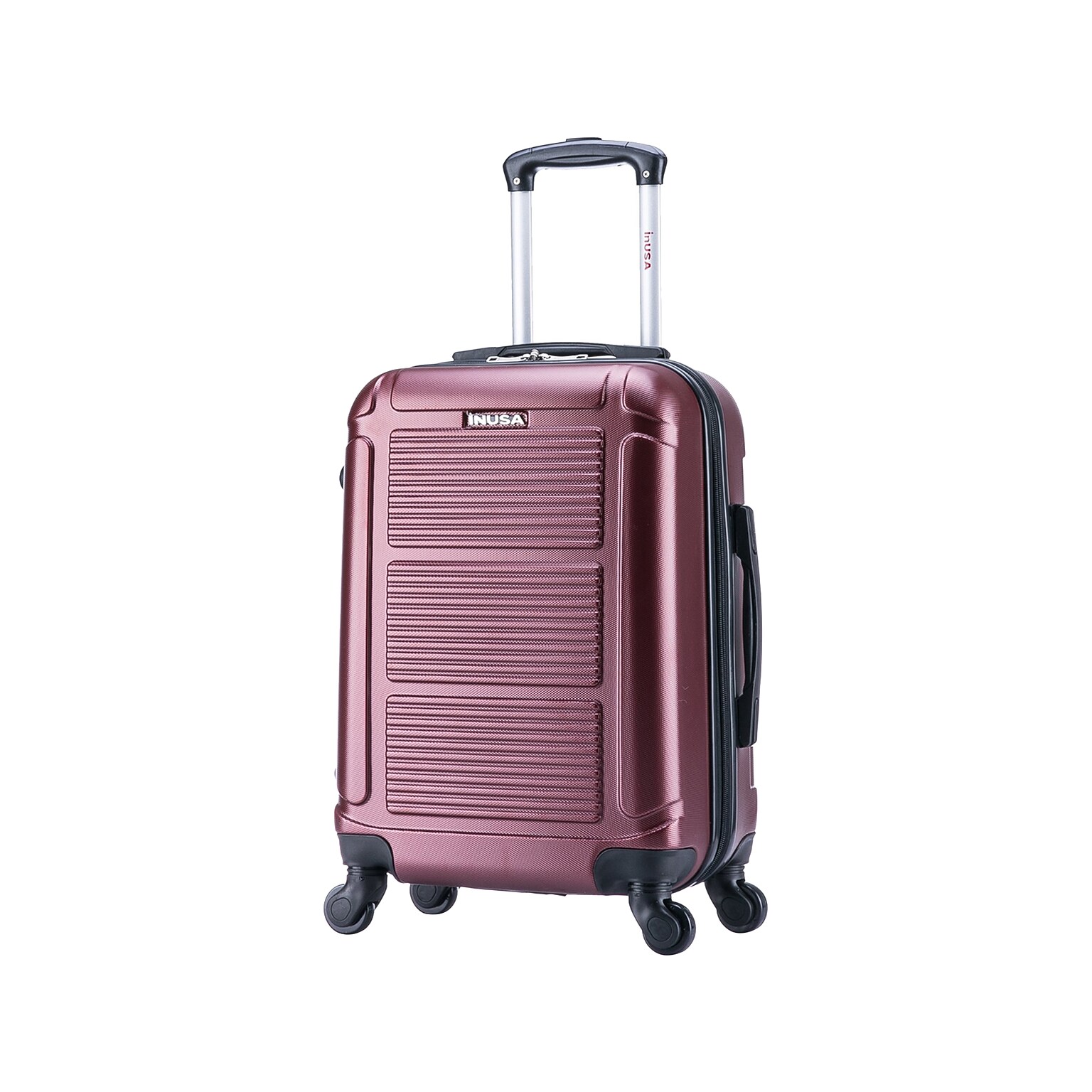 InUSA Pilot 20 Hardside Suitcase, 4-Wheeled Spinner, TSA Checkpoint Friendly, Wine (IUPIL00S-WIN)