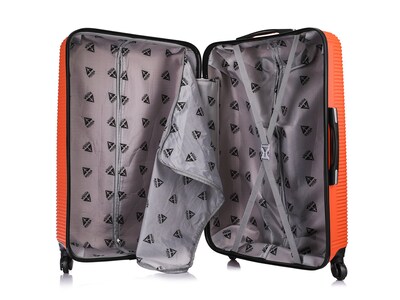 InUSA Royal 4-Piece Hardside Spinner Luggage Set, Orange (IUROYSMLXL-ORG)