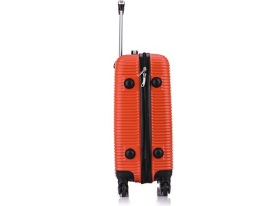 InUSA Royal 20" Hardside Carry-On Suitcase, 4-Wheeled Spinner, TSA Checkpoint Friendly, Orange (IUROY00S-ORG)