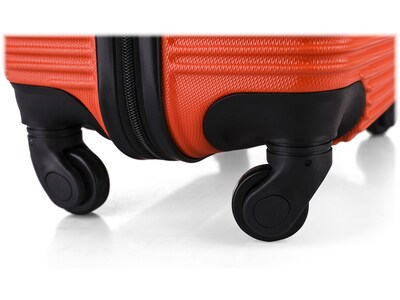 InUSA Royal 20" Hardside Carry-On Suitcase, 4-Wheeled Spinner, TSA Checkpoint Friendly, Orange (IUROY00S-ORG)
