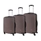 InUSA Royal 3-Piece Plastic Luggage Set, Brown (IUROYSML-BRO)