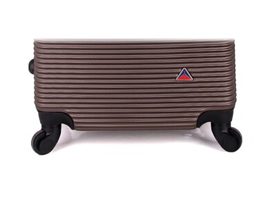 InUSA Royal 3-Piece Hardside Spinner Luggage Set, TSA Checkpoint Friendly, Brown (IUROYSML-BRO)