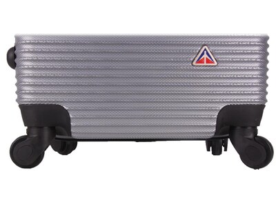 InUSA Royal 3-Piece Hardside Spinner Luggage Set, TSA Checkpoint Friendly, Silver (IUROYSML-SIL)