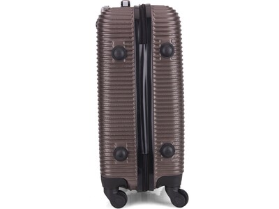InUSA Royal 20" Hardside Carry-On Suitcase, 4-Wheeled Spinner, TSA Checkpoint Friendly, Brown (IUROY00S-BRO)