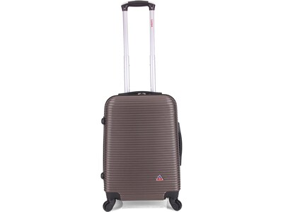 InUSA Royal 20" Hardside Carry-On Suitcase, 4-Wheeled Spinner, TSA Checkpoint Friendly, Brown (IUROY00S-BRO)