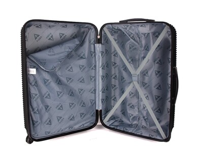 InUSA Royal 4-Piece Hardside Spinner Luggage Set, TSA Checkpoint Friendly, Black (IUROYSMLXL-BLK)