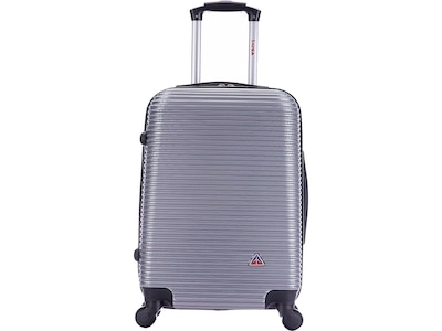 InUSA Royal 20 Hardside Carry-On Suitcase, 4-Wheeled Spinner, Silver (IUROY00S-SIL)
