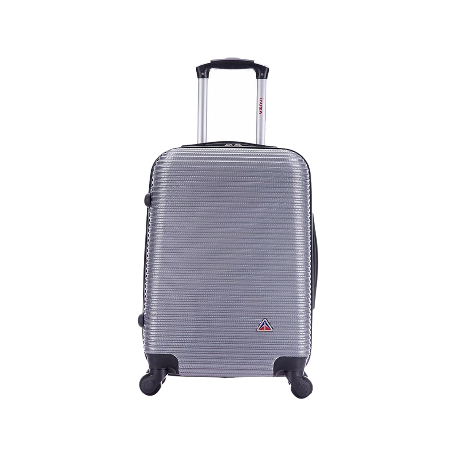 InUSA Royal 20 Hardside Carry-On Suitcase, 4-Wheeled Spinner, TSA Checkpoint Friendly, Silver (IUROY00S-SIL)