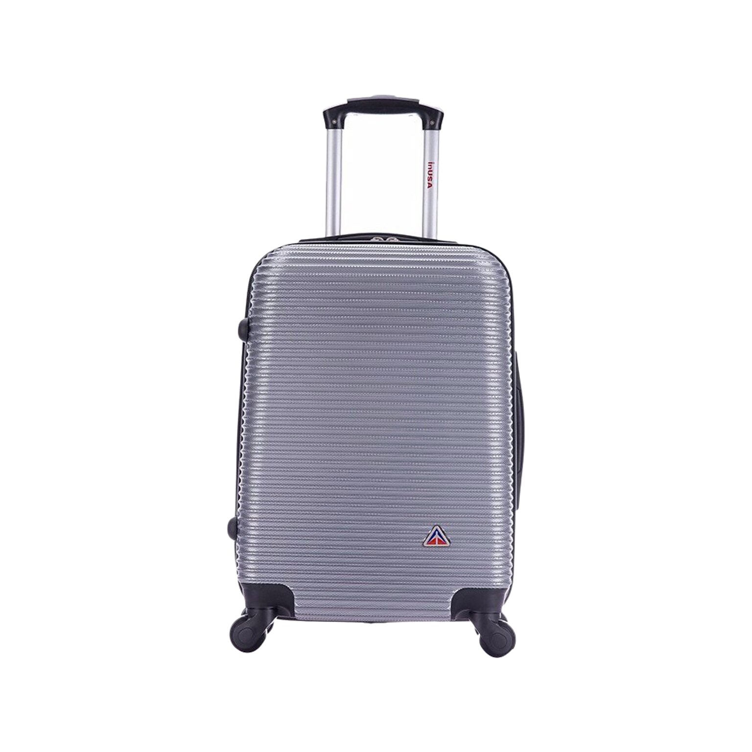 InUSA Royal Plastic Carry-On Luggage, Silver (IUROY00S-SIL)