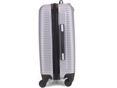 InUSA Royal 20" Hardside Carry-On Suitcase, 4-Wheeled Spinner, TSA Checkpoint Friendly, Silver (IUROY00S-SIL)