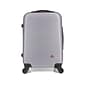 InUSA Royal Plastic Carry-On Luggage, Silver (IUROY00S-SIL)