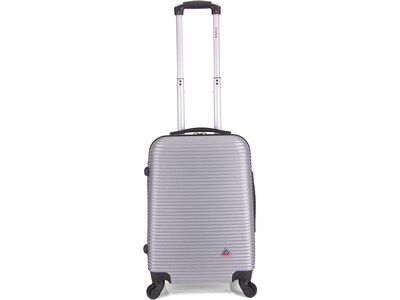 InUSA Royal 20" Hardside Carry-On Suitcase, 4-Wheeled Spinner, TSA Checkpoint Friendly, Silver (IUROY00S-SIL)