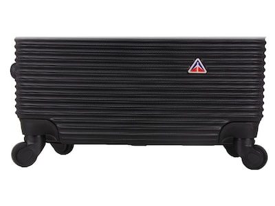 InUSA Royal 3-Piece Hardside Spinner Luggage Set, TSA Checkpoint Friendly, Black (IUROYSML-BLK)