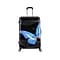 InUSA Prints Plastic 4-Wheel Spinner Luggage, Black Butterfly (IUAPC00L-BBU)