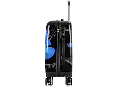 InUSA 20" Hardside Butterfly Carry-On Suitcase, 4-Wheeled Spinner, TSA Checkpoint Friendly, Black Butterfly (IUAPC00S-BBU)