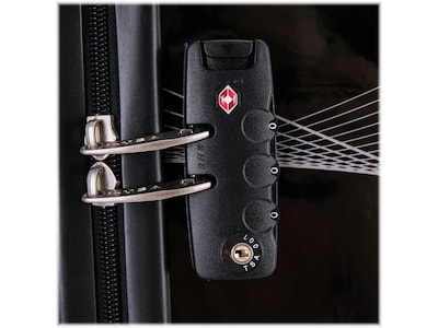 InUSA 20" Hardside Butterfly Carry-On Suitcase, 4-Wheeled Spinner, TSA Checkpoint Friendly, Black Butterfly (IUAPC00S-BBU)