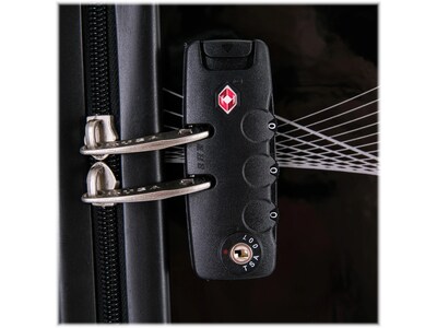 InUSA 24" Hardside Butterfly Suitcase, 4-Wheeled Spinner, TSA Checkpoint Friendly, Black Butterfly (IUAPC00M-BBU)