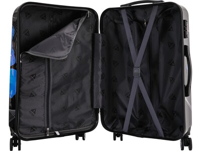 InUSA 24" Hardside Butterfly Suitcase, 4-Wheeled Spinner, TSA Checkpoint Friendly, Black Butterfly (IUAPC00M-BBU)