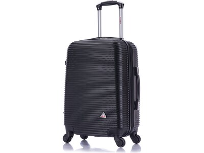 InUSA Royal 20 Hardside Carry-On Suitcase, 4-Wheeled Spinner, TSA Checkpoint Friendly, Black (IUROY
