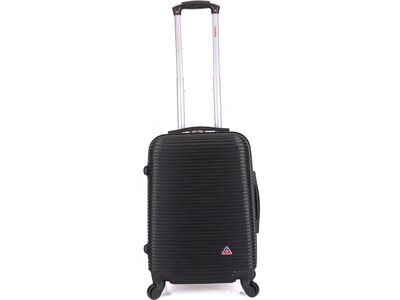 InUSA Royal 20" Hardside Carry-On Suitcase, 4-Wheeled Spinner, TSA Checkpoint Friendly, Black (IUROY00S-BLK)
