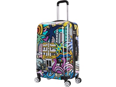 InUSA 24 Hardside Miami Suitcase, 4-Wheeled Spinner, TSA Checkpoint Friendly, Miami (IUAPC00M-MIA)