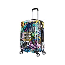 InUSA Prints PC/ABS Plastic 4-Wheel Spinner Luggage, Miami (IUAPC00M-MIA)