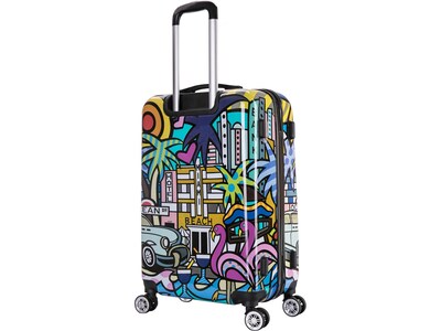 InUSA 24" Hardside Miami Suitcase, 4-Wheeled Spinner, TSA Checkpoint Friendly, Miami (IUAPC00M-MIA)