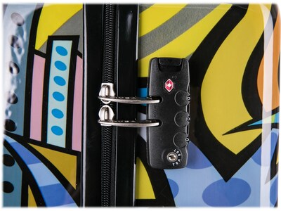 InUSA 24" Hardside Miami Suitcase, 4-Wheeled Spinner, TSA Checkpoint Friendly, Miami (IUAPC00M-MIA)