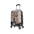 InUSA Prints PC/ABS Plastic Carry-On Luggage, Paris (IUAPC00S-PAR)