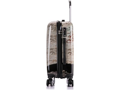 InUSA 20" Hardside Paris Carry-On Suitcase, 4-Wheeled Spinner, TSA Checkpoint Friendly, Paris (IUAPC00S-PAR)