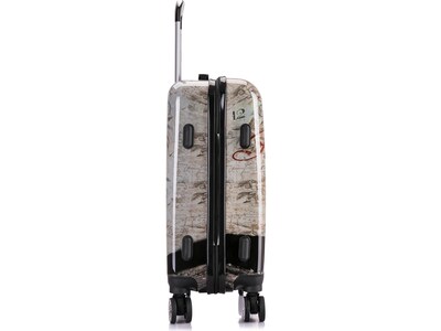 InUSA 20" Hardside Paris Carry-On Suitcase, 4-Wheeled Spinner, TSA Checkpoint Friendly, Paris (IUAPC00S-PAR)