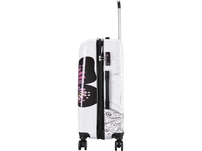 InUSA 24" Hardside Butterfly Suitcase, 4-Wheeled Spinner, TSA Checkpoint Friendly, Butterfly (IUAPC00M-BUT)