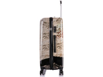 InUSA 3-Piece Hardside Paris Spinner Luggage Set, TSA Checkpoint Friendly, Paris (IUAPCSML-PAR)