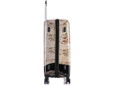 InUSA 3-Piece Hardside Paris Spinner Luggage Set, TSA Checkpoint Friendly, Paris (IUAPCSML-PAR)