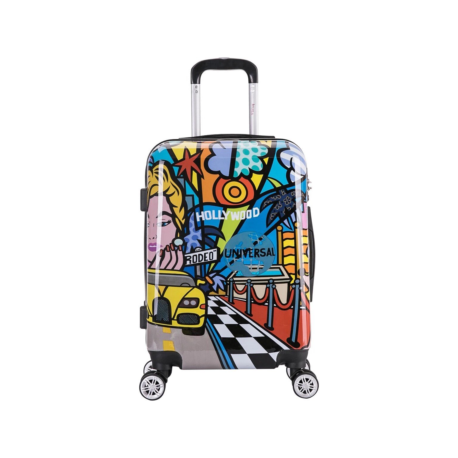 InUSA 20 Hardside Hollywood Suitcase, 4-Wheeled Spinner, TSA Checkpoint Friendly, Hollywood (IUAPC00S-HOL)