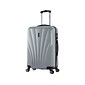 InUSA Chicago ABS/PC Plastic 4-Wheel Spinner Luggage, Silver (IUCHI00M-SIL)