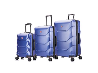 DUKAP ZONIX PC/ABS Plastic Luggage Set, Blue (DKZONSML-BLU)