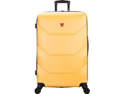 DUKAP ZONIX PC/ABS Plastic 4-Wheel Spinner Luggage, Mustard (DKZON00L-MUS)