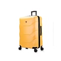 DUKAP ZONIX PC/ABS Plastic 4-Wheel Spinner Luggage, Mustard (DKZON00L-MUS)